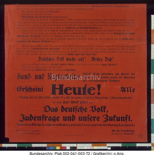 NSDAP, Versammlungsaufruf, Reichstagswahl