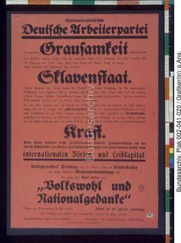 NSDAP, Versammlungsaufruf