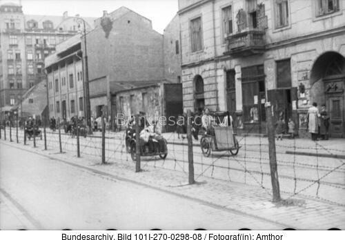 Polen, Ghetto Warschau, Drahtzaun