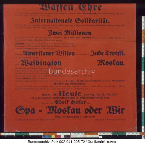 NSDAP, Versammlungsaufruf