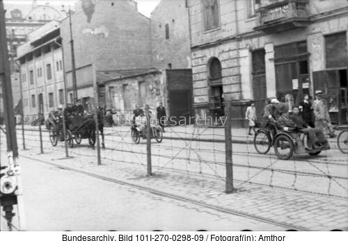 Polen, Ghetto Warschau, Drahtzaun