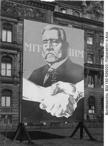 Berlin, Wahlplakat für Hindenburg