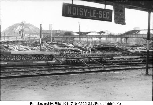 Noisy le Sec, zerstörter Bahnhof