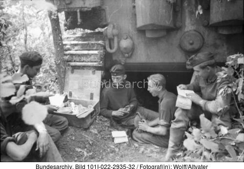 Russland, rastende Panzersoldaten