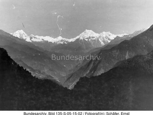 Tibetexpedition, Landschaftsaufnahme, Berge