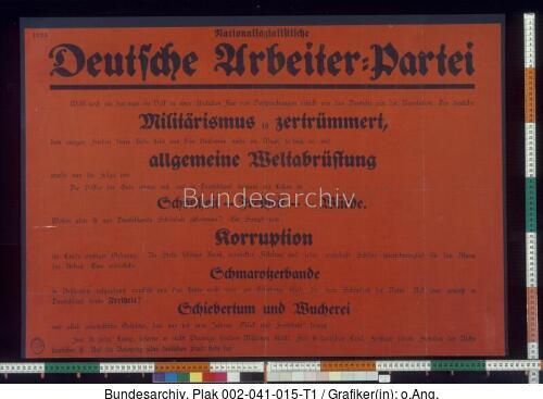 NSDAP, Versammlungsaufruf