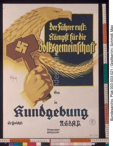 Reichstagswahl, Volksabstimmung, Wahlplakat NSDAP