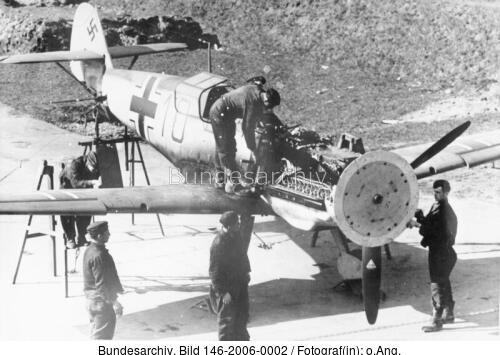 Flugzeug Messerschmitt Me 109, Justieren des MGs