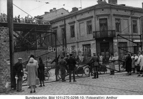 Polen, Ghetto Warschau, Drahtzaun