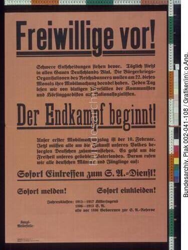 NSDAP, Mitgliederwerbung SA