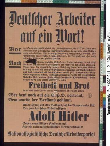 NSDAP, SPD-Hetze, Korruption
