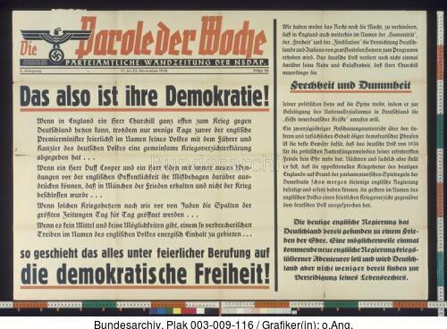 Parole der Woche, antibritische Propaganda