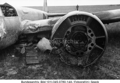 Frankreich, beschädigte Junkers Ju 88