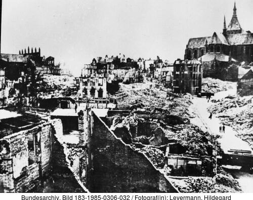 Rostock, zerstörte Krämerstrasse