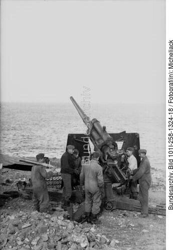 Südfrankreich, Flak-Stellung an Küste