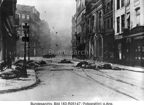Frankreich, Lille, nach Kämpfen
