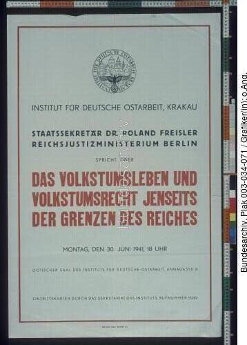 Polen, Krakau, Vortrag Freisler