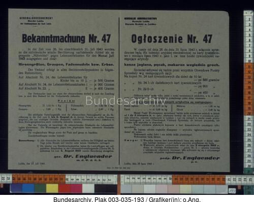 Polen, Lublin, Lebensmittelversorgung