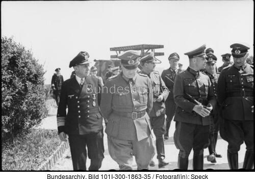Riva-Bella, Waffenvorführung Panzerwerfer, Rommel