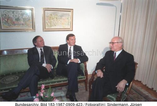 Saarbrücken, Honecker-Besuch, Schröder, Lafontaine