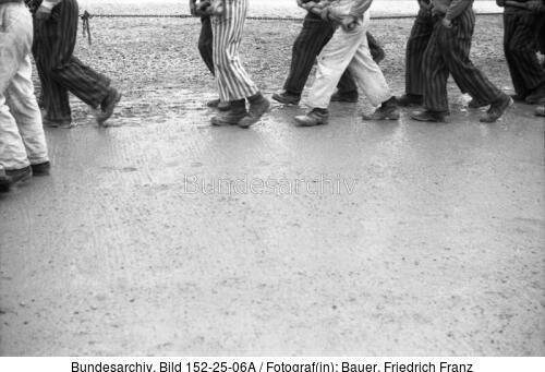 KZ Dachau, Häftlinge bei Arbeit, Walze
