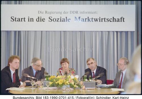 Berlin, Währungsunion, DDR- und BRD-Politiker