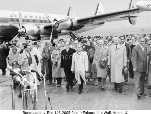 Köln-Wahn, Rückkehr Konrad Adenauer aus Moskau