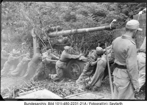 Italien, Rückzug, Flak-Transport