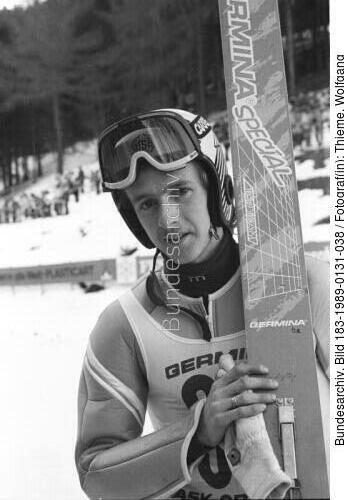 Jens Weißflog bei DDR-Skimeisterschaften