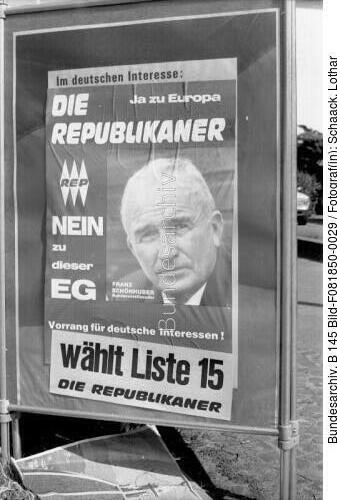 Europawahl, Wahlplakat "Die Republikaner"