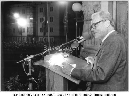 Dessau, SPD-Wahlkundgebung, Willy Brandt