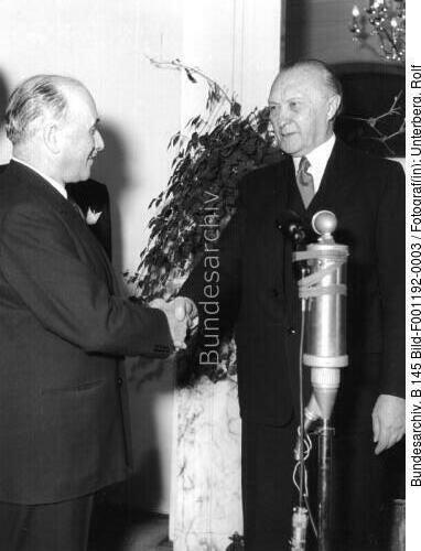 Bonn, Besuch Jean Monnet; Konrad Adenauer