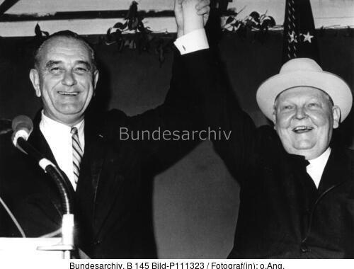 USA-Besuch Ludwig Erhard; Lyndon B. Johnson