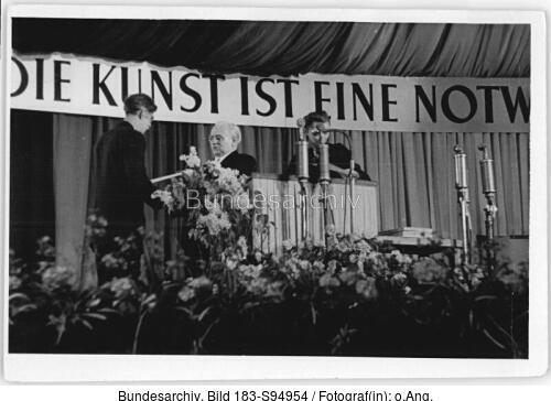 Berlin, AdK-Eröffnung, Otto Nagel, Wilhelm Pieck