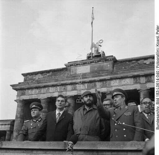 Berlin, Besuch Fidel Castro, Brandenburger Tor