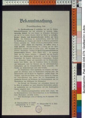 Novemberrevolution, Demobilisierung, Reiseverbot