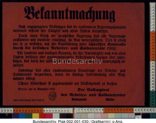 Novemberrevolution Berlin, Regierungsgewalt
