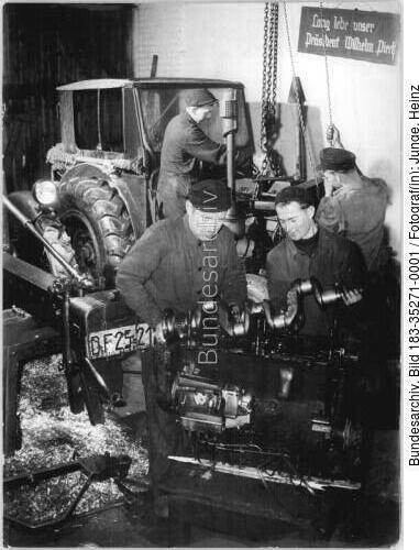 Wittstock, Reparatur eines Motors
