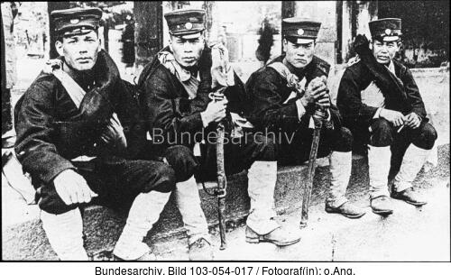Tsingtau, japanische Infanterie