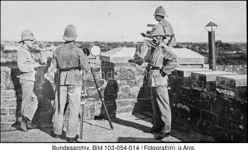 Tsingtau, Fort, deutsche Soldaten