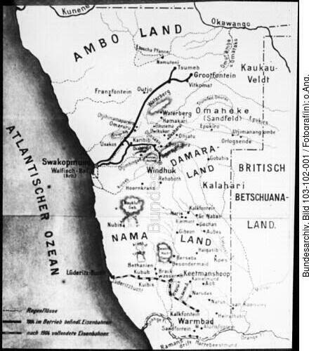 Deutsch-Südwestafrika, Karte