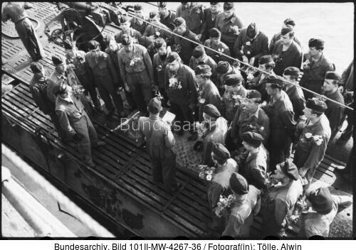 Frankreich, Lorient, Besatzung U-38