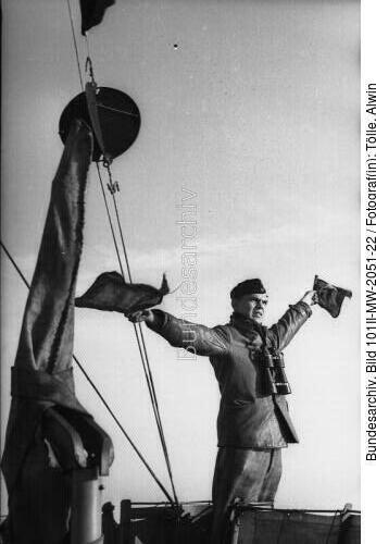 Frankreich, Vorpostenboot, Flaggensignal