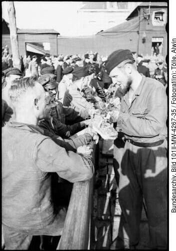 Frankreich, Lorient, Begrüßung Besatzung U-38