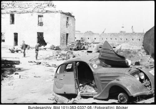 Frankreich, Calais, Zerstörungen