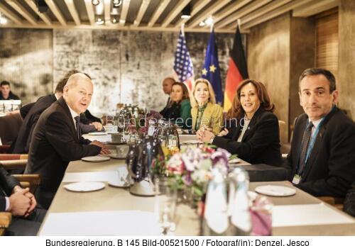Bundeskanzler Olaf Scholz und US-amerikanische Vizepräsidentin Kamala Harris 2023