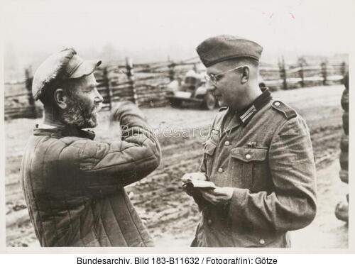 Russland, deutscher Soldat, Bauer