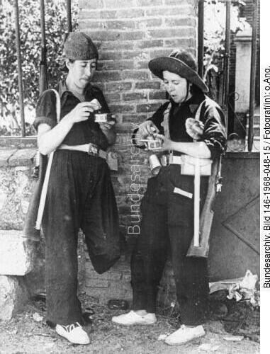 Spanien, Bürgerkrieg, bewaffnete Frauen