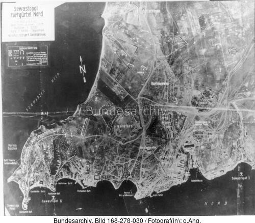 Russland, Sewastopol, Militäranlagen, Luftbild