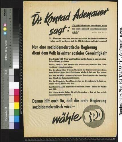 Bundestagswahl, SPD-Wahlplakat
